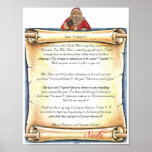 Vintage Letter from Santa Print