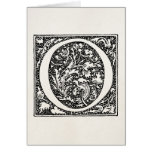 Vintage Letter O Monogram Parchment "O" Initials Greeting Cards