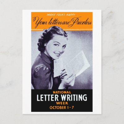 Vintage Letter Writing Post Card