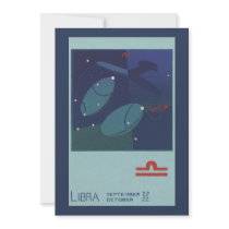 Vintage Libra invitations