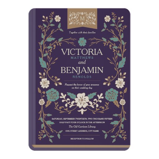 wedding invitations book vintage library book wedding invite zazzle wedding invitations book vintage library book wedding invite zazzle