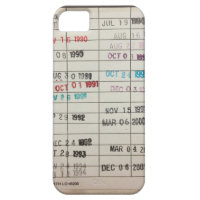 Vintage Library Due Date Cards iPhone 5 Cases