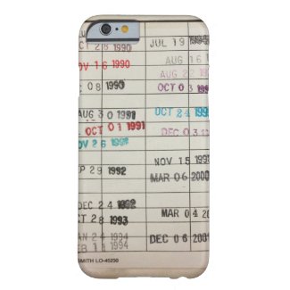 Vintage Library Due Date Cards iPhone 6 Case