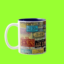 Vintage License Plates mugs