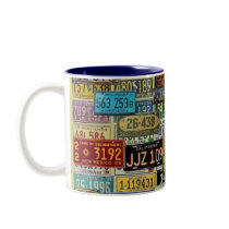 Vintage License Plates Coffee Mugs
