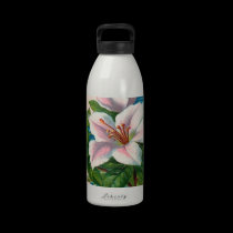 Vintage Light Pink Flower water bottles