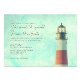 Vintage Lighthouse Wedding Invitations Personalized Invitations