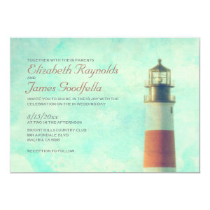 Vintage Lighthouse Wedding Invitations 5