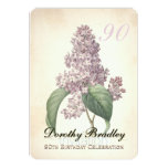 Vintage Lilac 90th Birthday Celebration Invitation