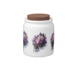 Vintage Lilac Bouquet Candy Jar