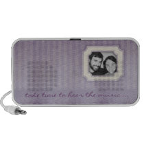 Vintage lilac charm with personalized photo speakers