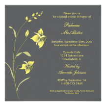Vintage Lily Bridal Shower Invitation