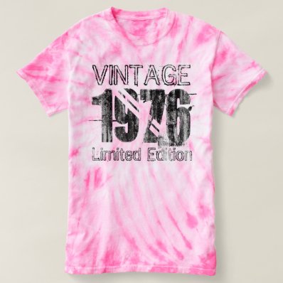 Vintage Limited Edition 1976 40th Birthday Tie-Dye T Shirts
