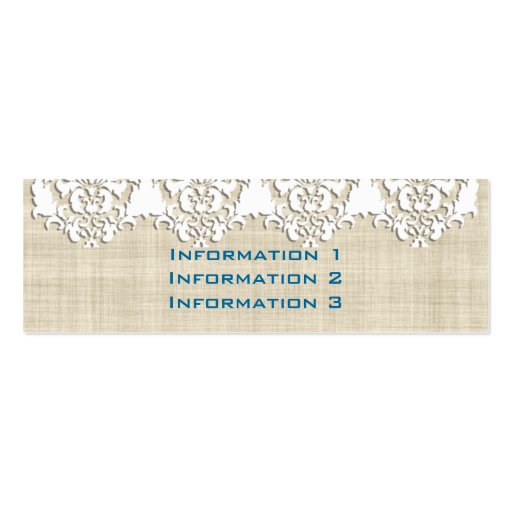 Vintage Linen And Lace Business Cards (back side)