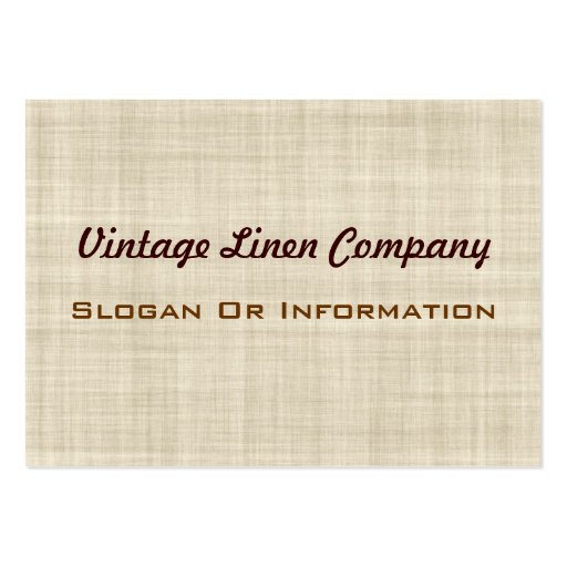 Vintage Linen Business Cards (front side)