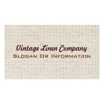 Vintage Linen Fabric Business Cards