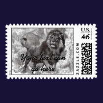 Vintage Lion Postage postage