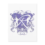 Vintage Lions with Swirls 4 Heads and Circle Swirl postcards