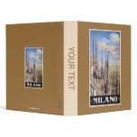 Vintage Litho Travel ad Milan Italy binders