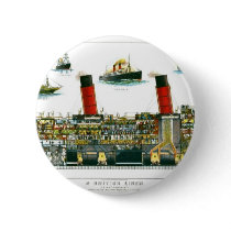 Vintage Lithograph British Ocean Liner RMS Caronia buttons by ZephyrusBooks Vintage Lithograph British Ocean Liner RMS Caronia buttons