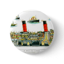 Vintage Lithograph British Ocean Liner RMS Caronia buttons by ZephyrusBooks Vintage Lithograph British Ocean Liner RMS Caronia buttons