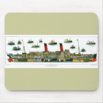 Vintage Lithograph British Ocean Liner RMS Caronia mousepads by ZephyrusBooks Vintage Lithograph British Ocean Liner RMS Caronia mousepads