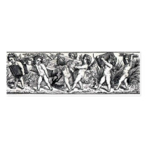 Vintage Little Book Carrying Cherubs Bookmark Business Card