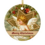 Vintage little cute Christmas angel and star ornaments