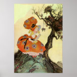Vintage Little Miss Muffet w Spider Nursery Rhyme Posters