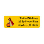 Vintage Little Witch Girl Custom Return Address Labels