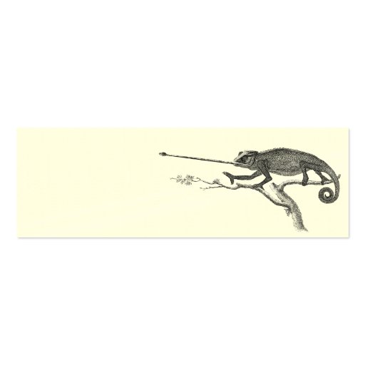 Vintage Lizard Chameleon Illustration Template Business Card Templates (front side)