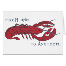 Vintage Lobster Greeting Card