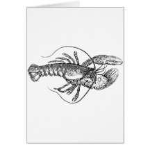 Vintage Lobster illustration Greeting Card