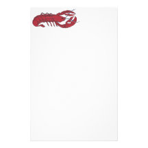 Vintage Lobster Personalized Stationery