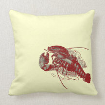 Vintage Lobster Pillow