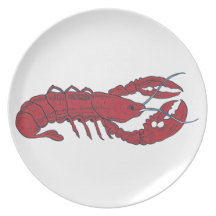 Vintage Lobster Plate