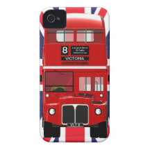 Vintage London Bus and Union Jack #2 iPhone 4 Covers