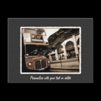 Vintage London Double Decker Bus UK Postcard