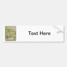 Vintage London England Bumper Sticker