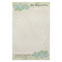 Vintage Look Aqua Hydrangea - Small Stationery