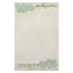Vintage Look Aqua Hydrangea - Small Stationery
