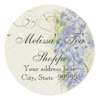 Vintage Look Blue Hydrangea - Stickers sticker