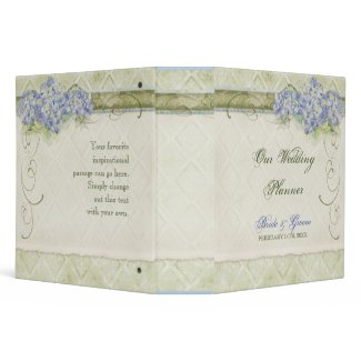 Vintage Look Blue Hydrangea - Wedding Planner binder