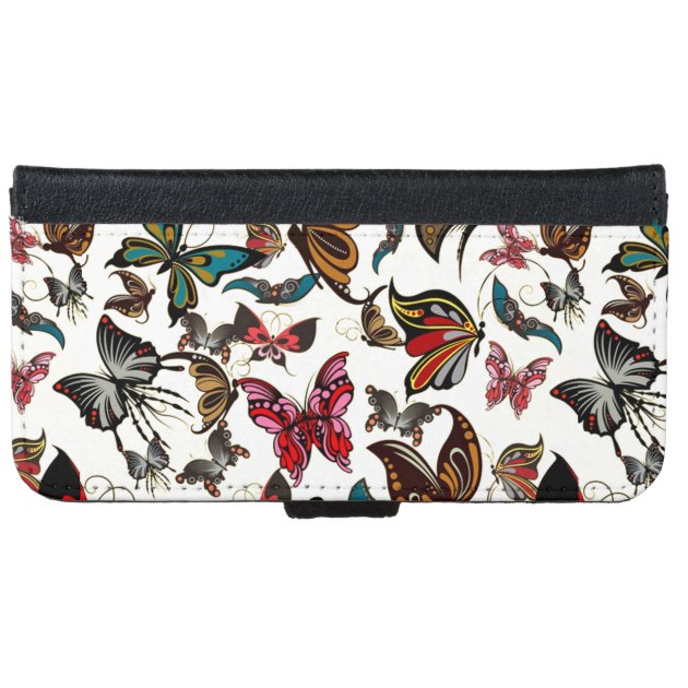 Vintage Look Butterflies iPhone 6 Wallet Case