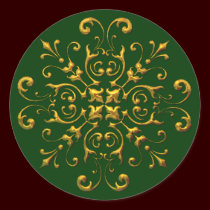 Vintage look Gold Flake Stickers