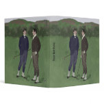 Vintage look golf scene binders
