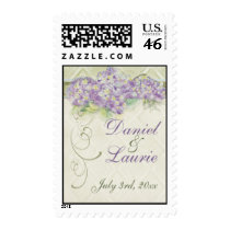 Vintage Look Lila Hydrangea - Wedding Love Postage