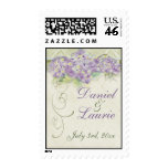 Vintage Look Lila Hydrangea - Wedding Love Postage postage