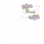 Vintage Look Lilac Hydrangea -  Bride's Shirt