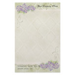 Vintage Look Lilac Hydrangea - Small Stationery
